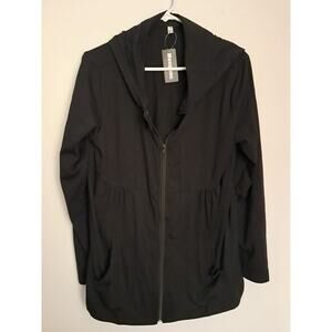 Meuponc Polyester  Hooded  Black Jacket Womens Size Medium with pockets